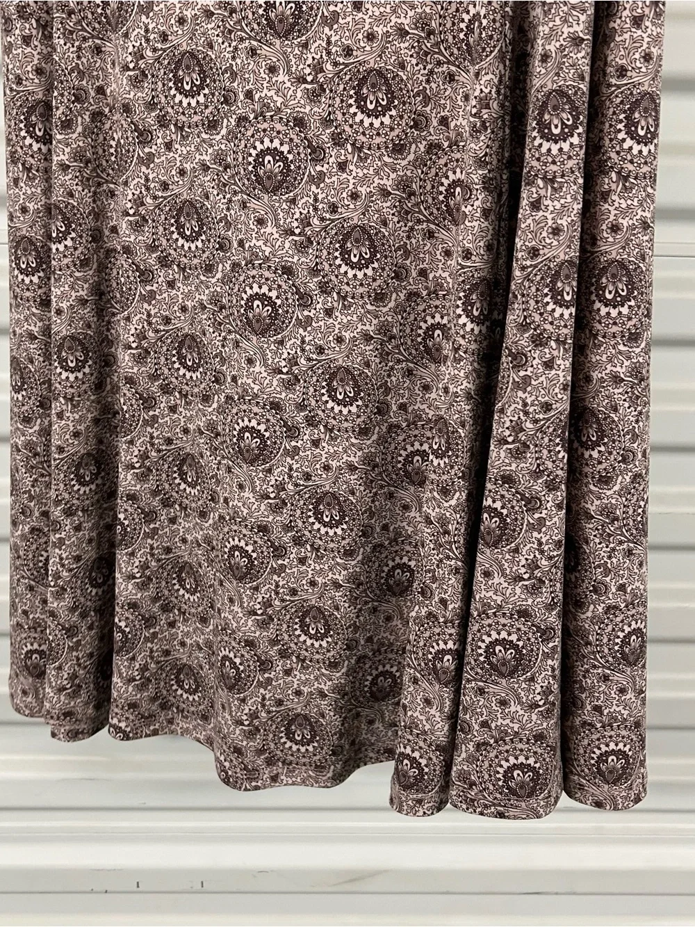 Michael Kors Brown Paisley A-Line Skirt